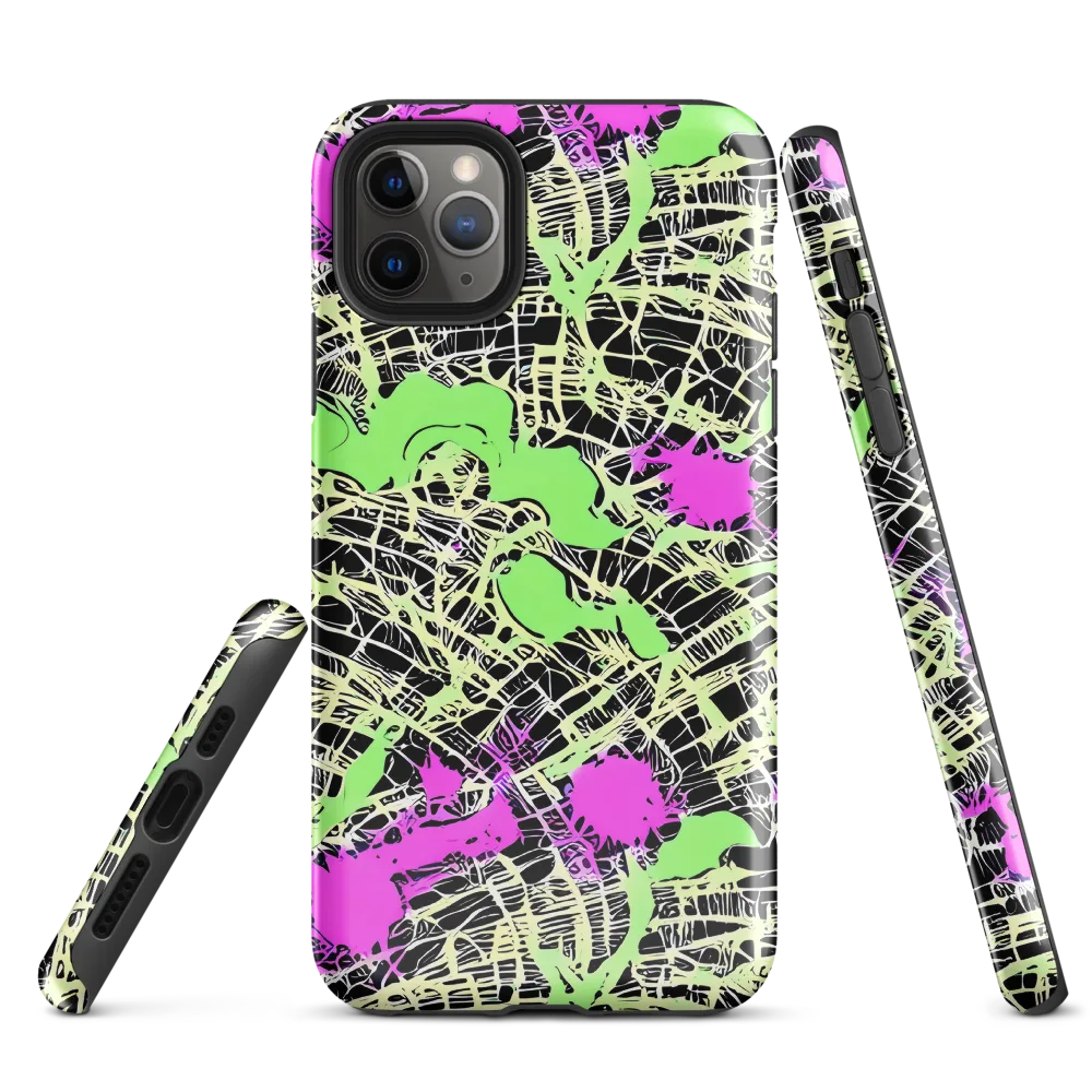 Neon Jungle Riot on Tough Case for iPhone® — Front