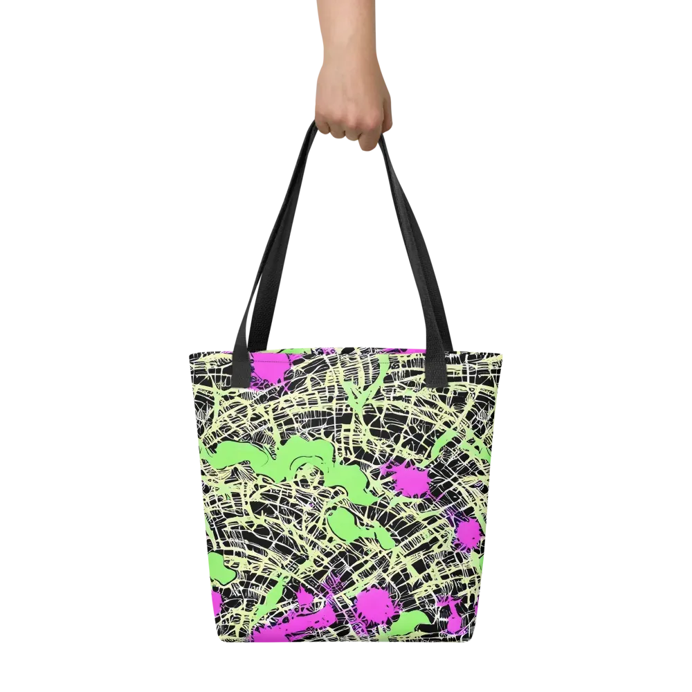 Neon Jungle Riot on Tote Bag — Front