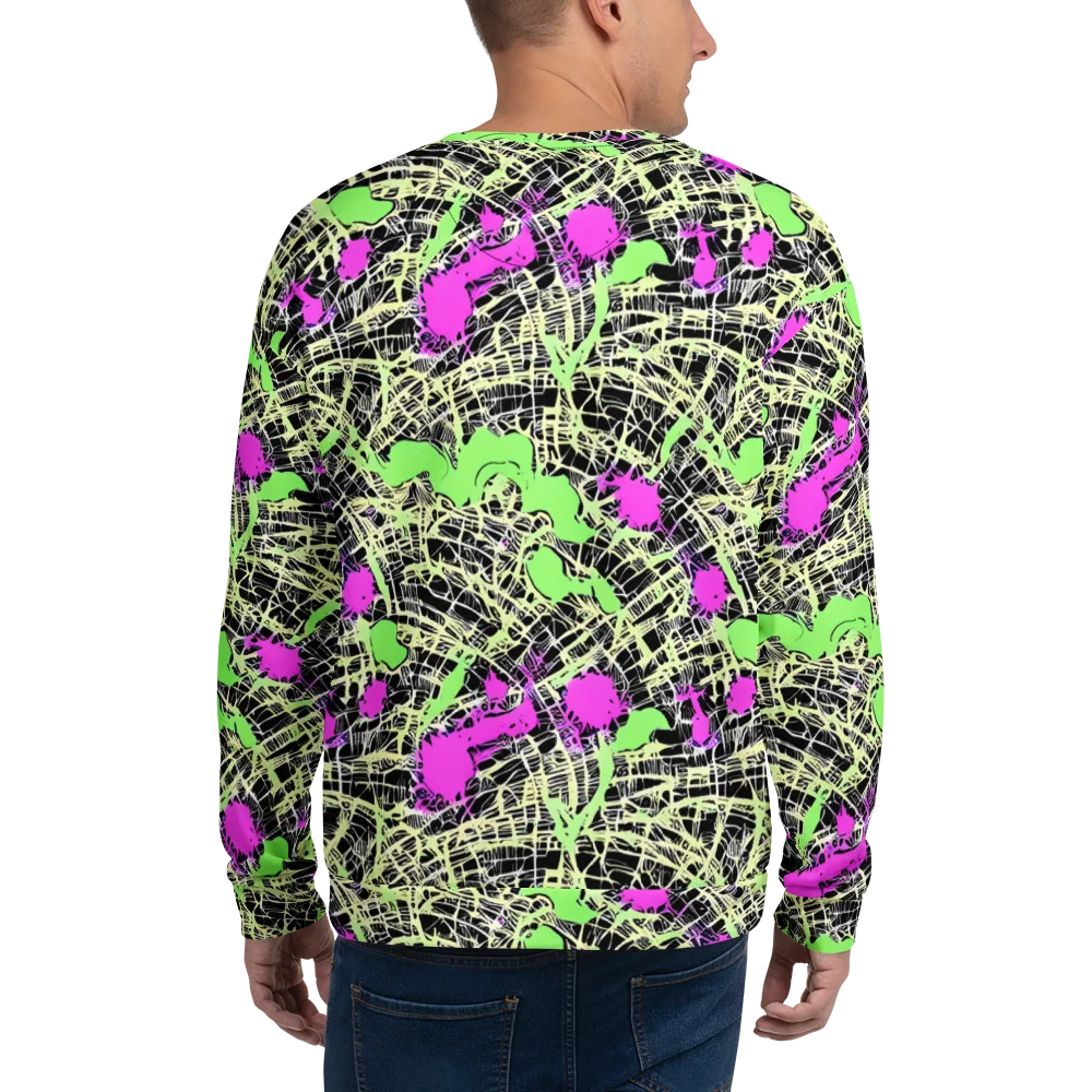 Neon Jungle Riot on Sweatshirt — Back