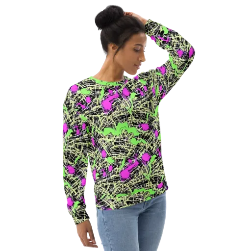 Neon Jungle Riot on a Sweatshirt