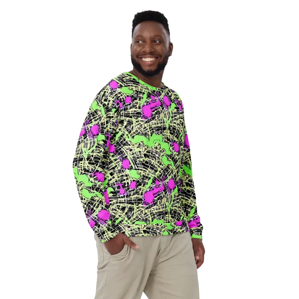 Neon Jungle Riot on Sweatshirt — Front