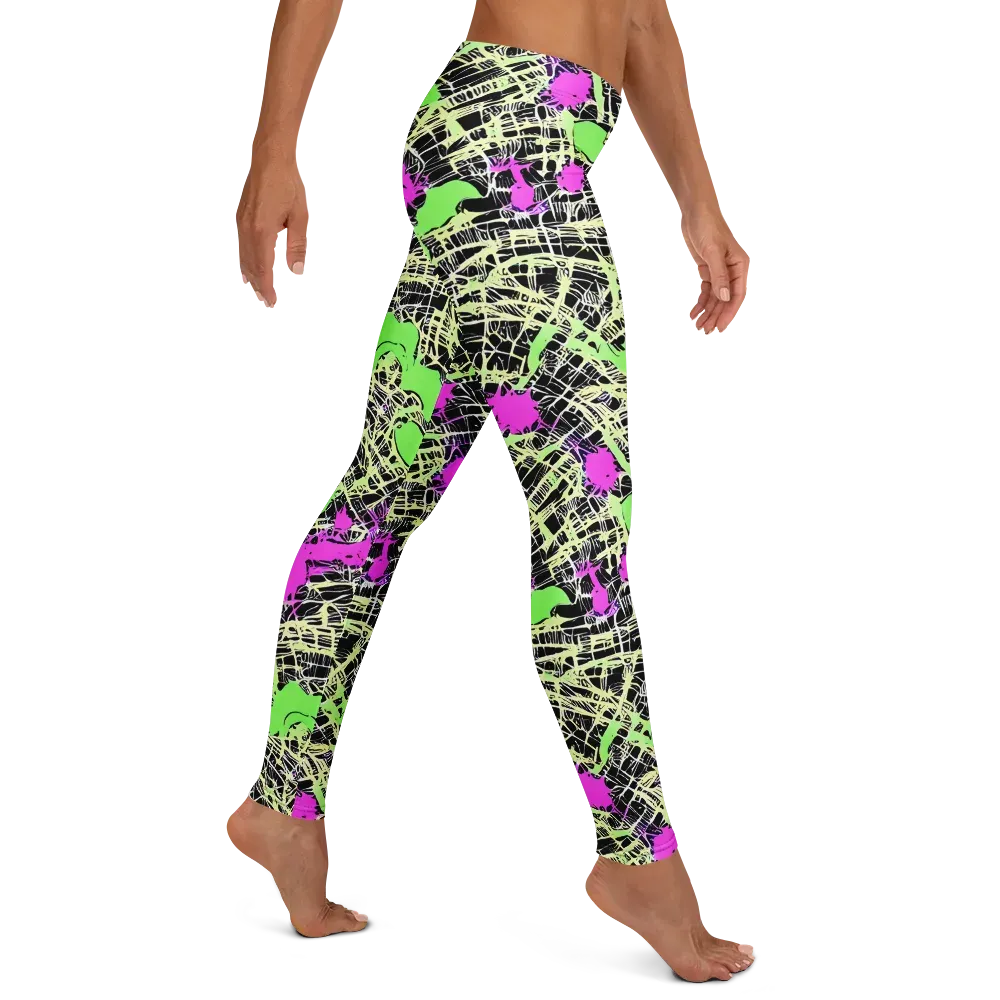 Neon Jungle Riot on Leggings — Right