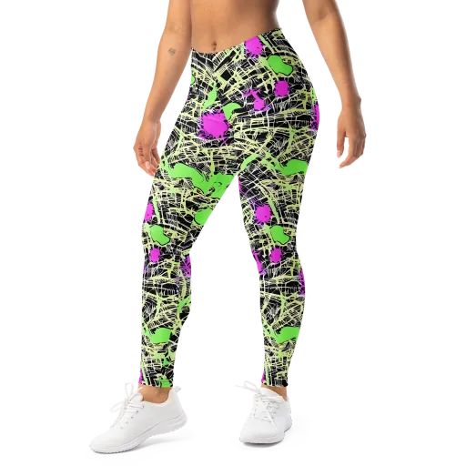 Neon Jungle Riot on a Leggings