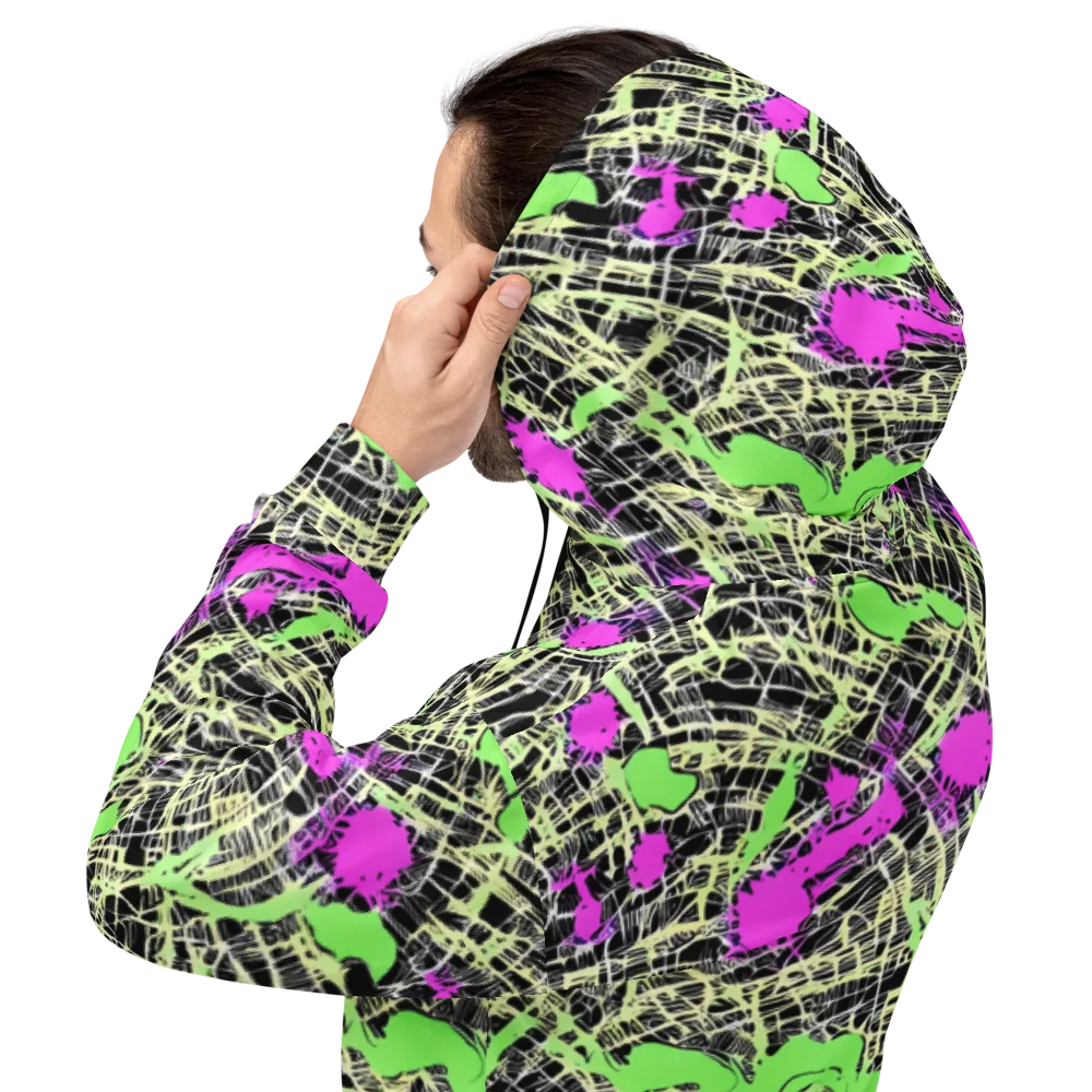Neon Jungle Riot on Hoodie — Back