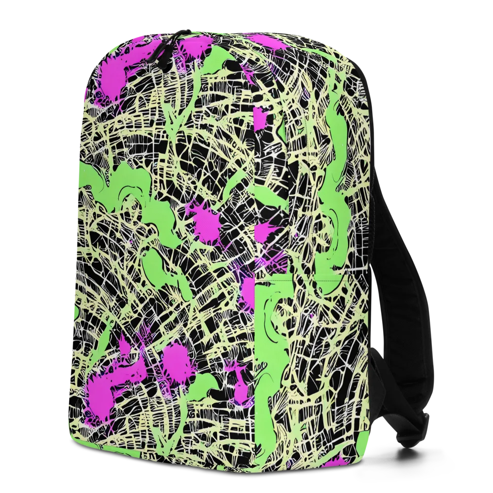 Neon Jungle Riot on Minimalist Backpack — Left