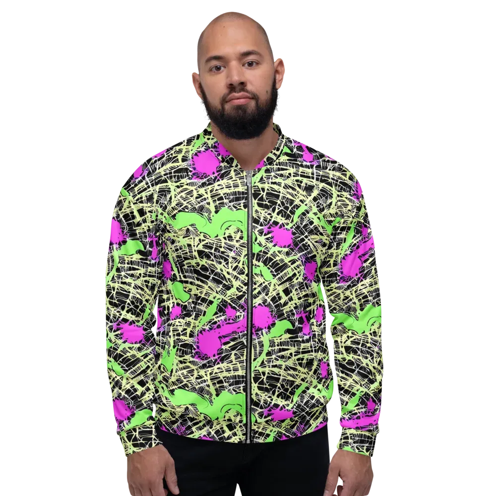 Neon Jungle Riot on Bomber Jacket — Front