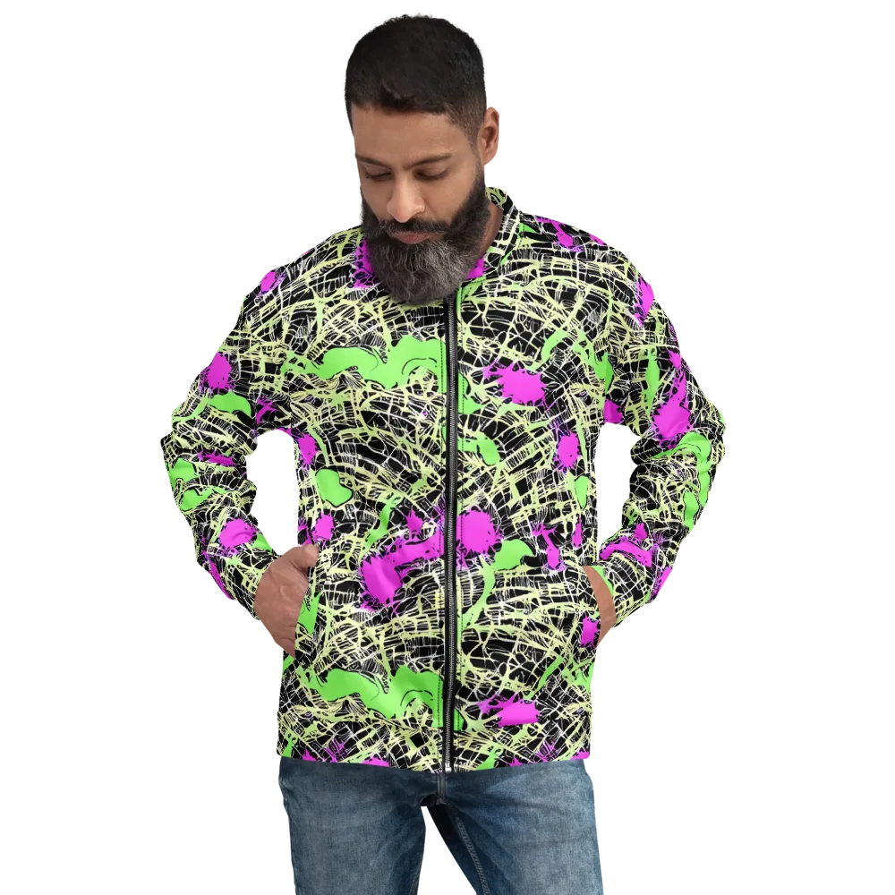 Neon Jungle Riot on Bomber Jacket — Front