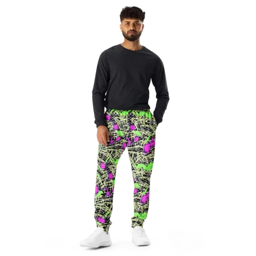 Neon Jungle Riot on a Men's Joggers
