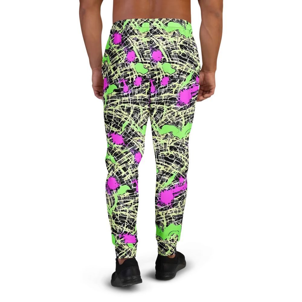 Neon Jungle Riot on Men's Joggers — Back