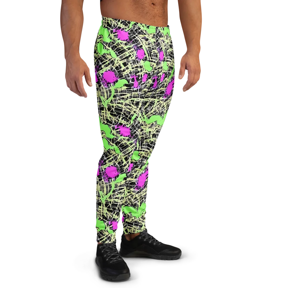 Neon Jungle Riot on Men's Joggers — Right