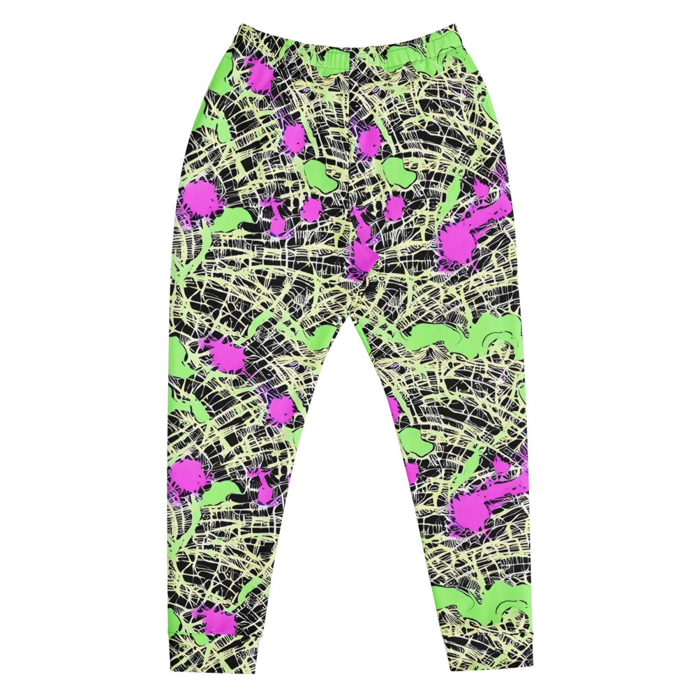Neon Jungle Riot on Men's Joggers — Front