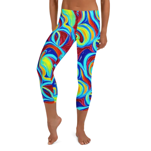 Azure Cyclone on a Capri Leggings