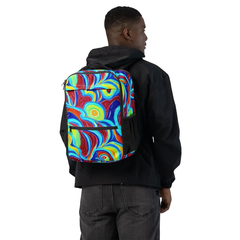 Azure Cyclone on Utility Backpack — Back