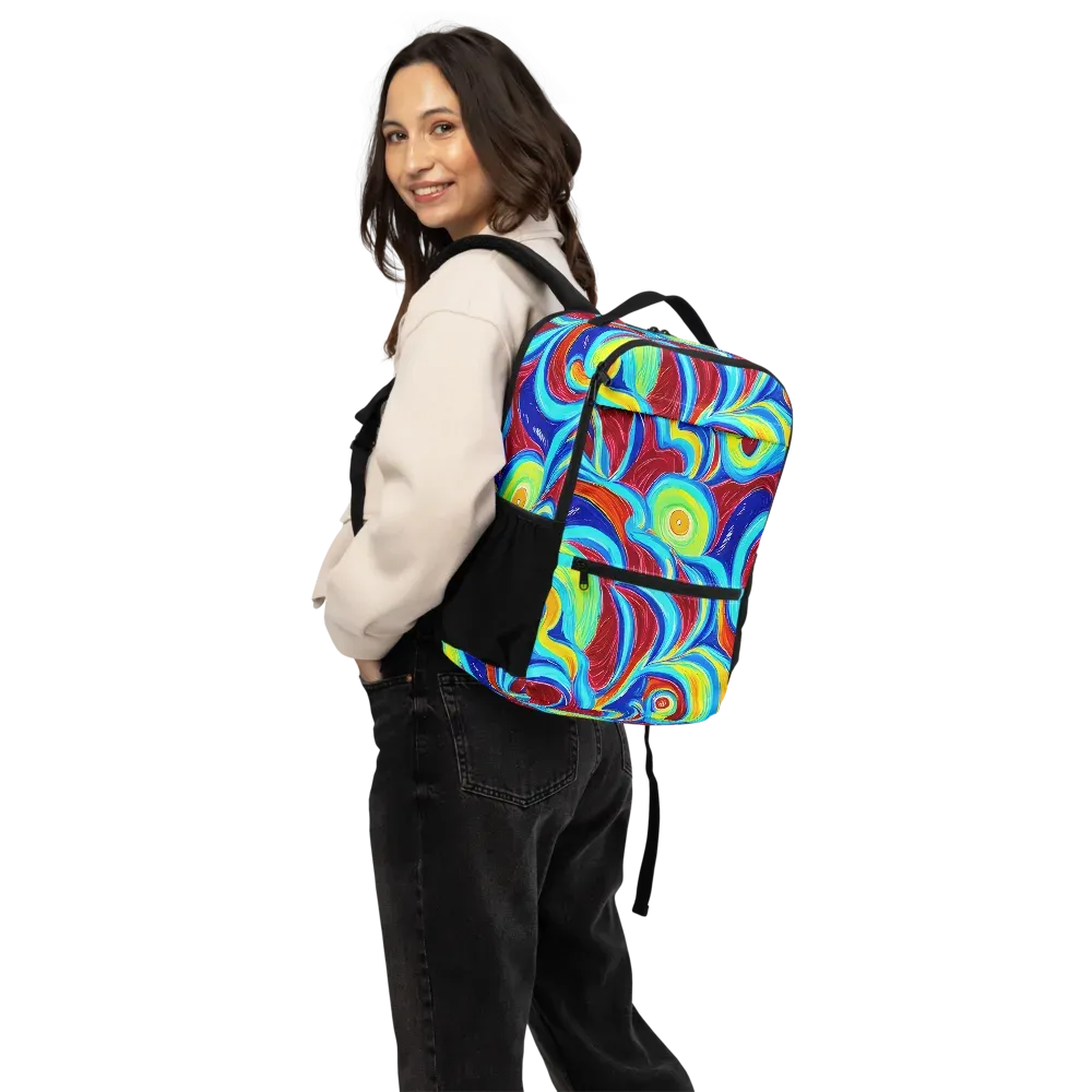 Azure Cyclone on Utility Backpack — Back