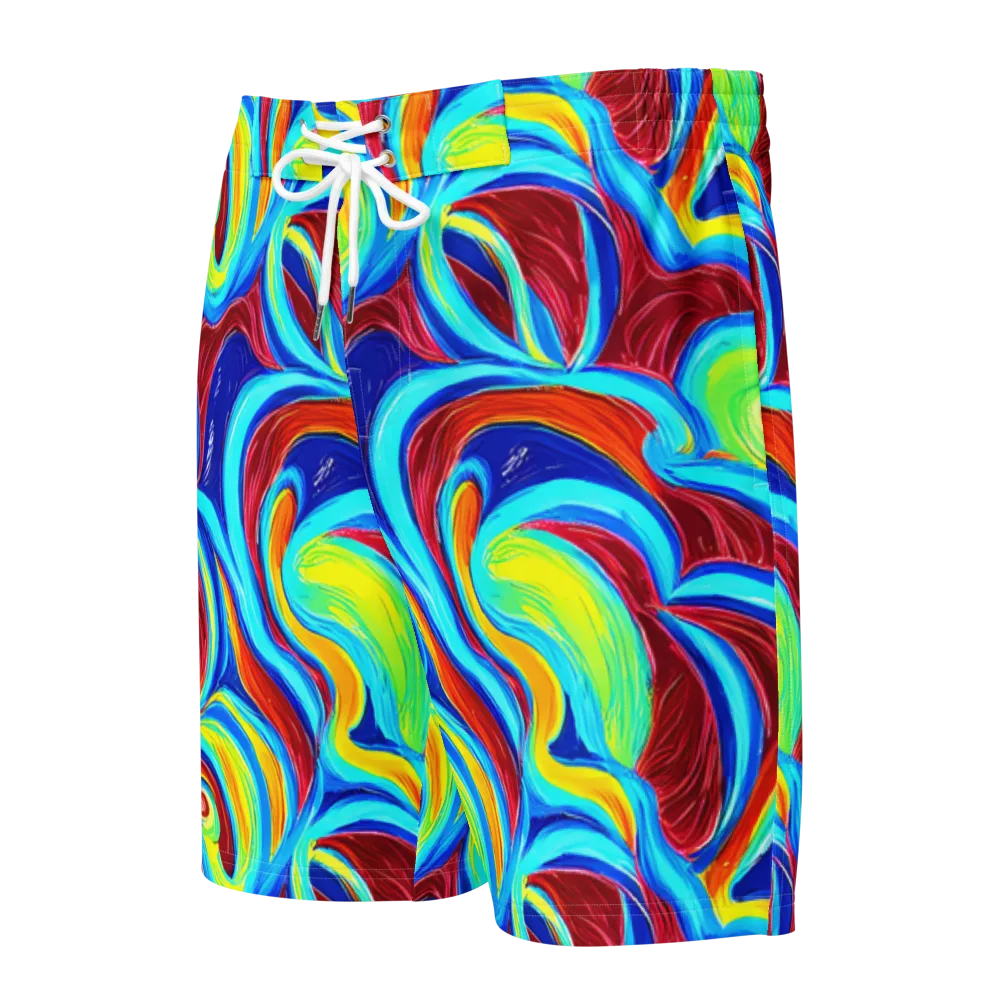 Azure Cyclone on Men's Board Shorts — Front