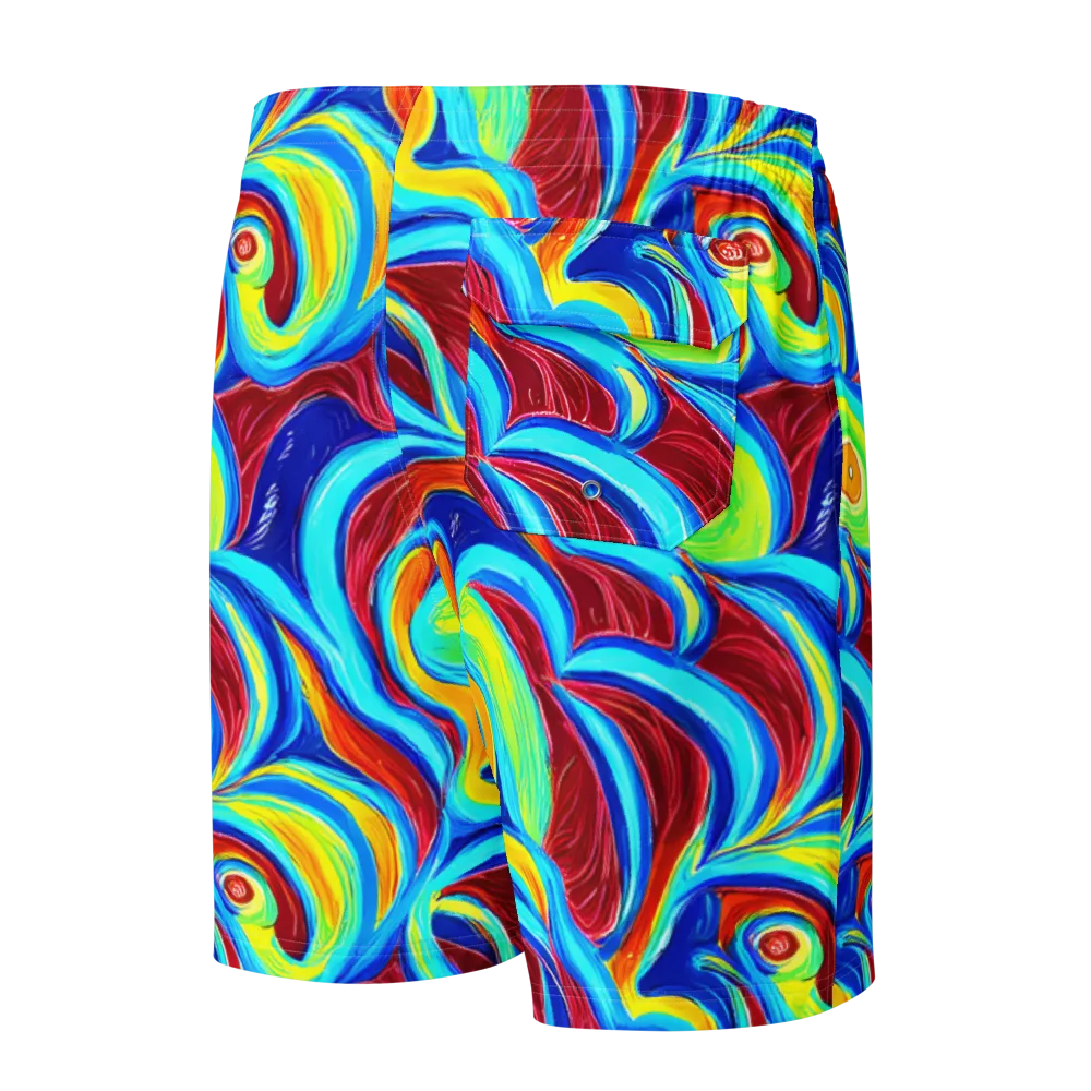 Azure Cyclone on Men's Board Shorts — Back