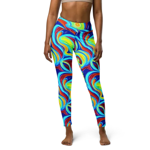 Azure Cyclone on a Yoga Leggings