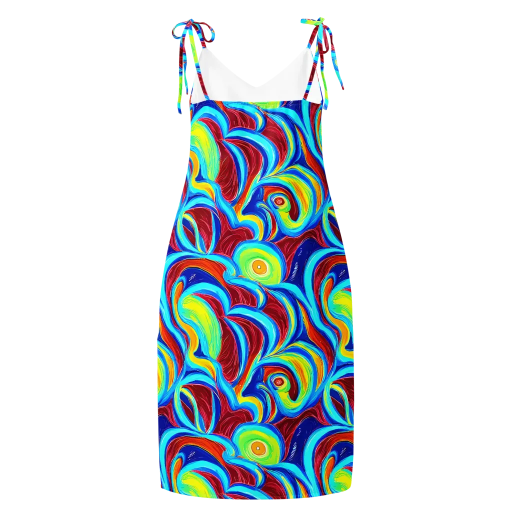 Azure Cyclone on Slip Dress — Back
