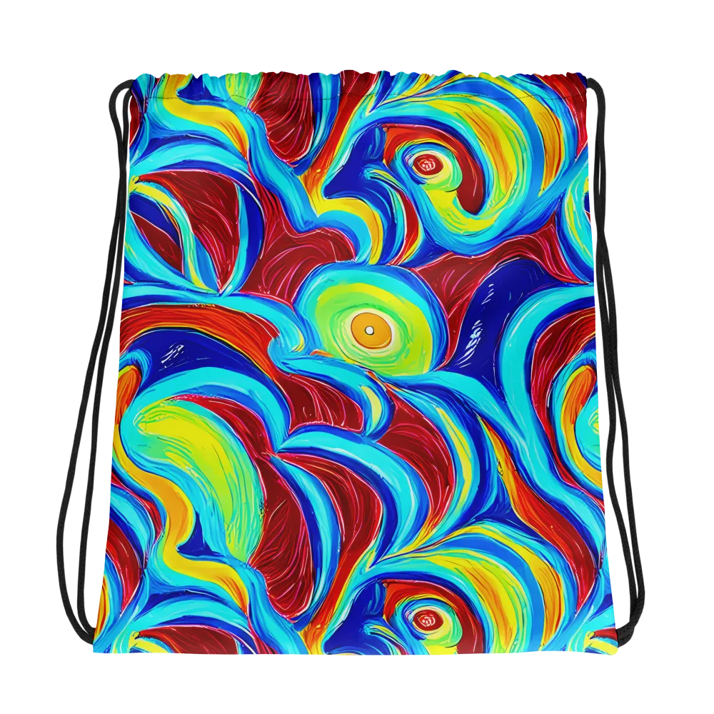 Azure Cyclone on Drawstring Bag — Photo