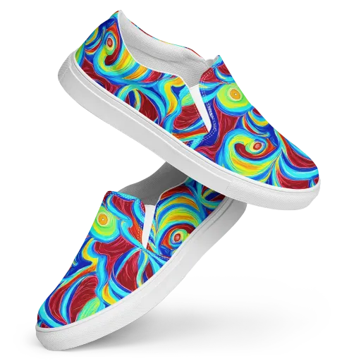 Azure Cyclone on a Women's Slip-On Canvas Shoes