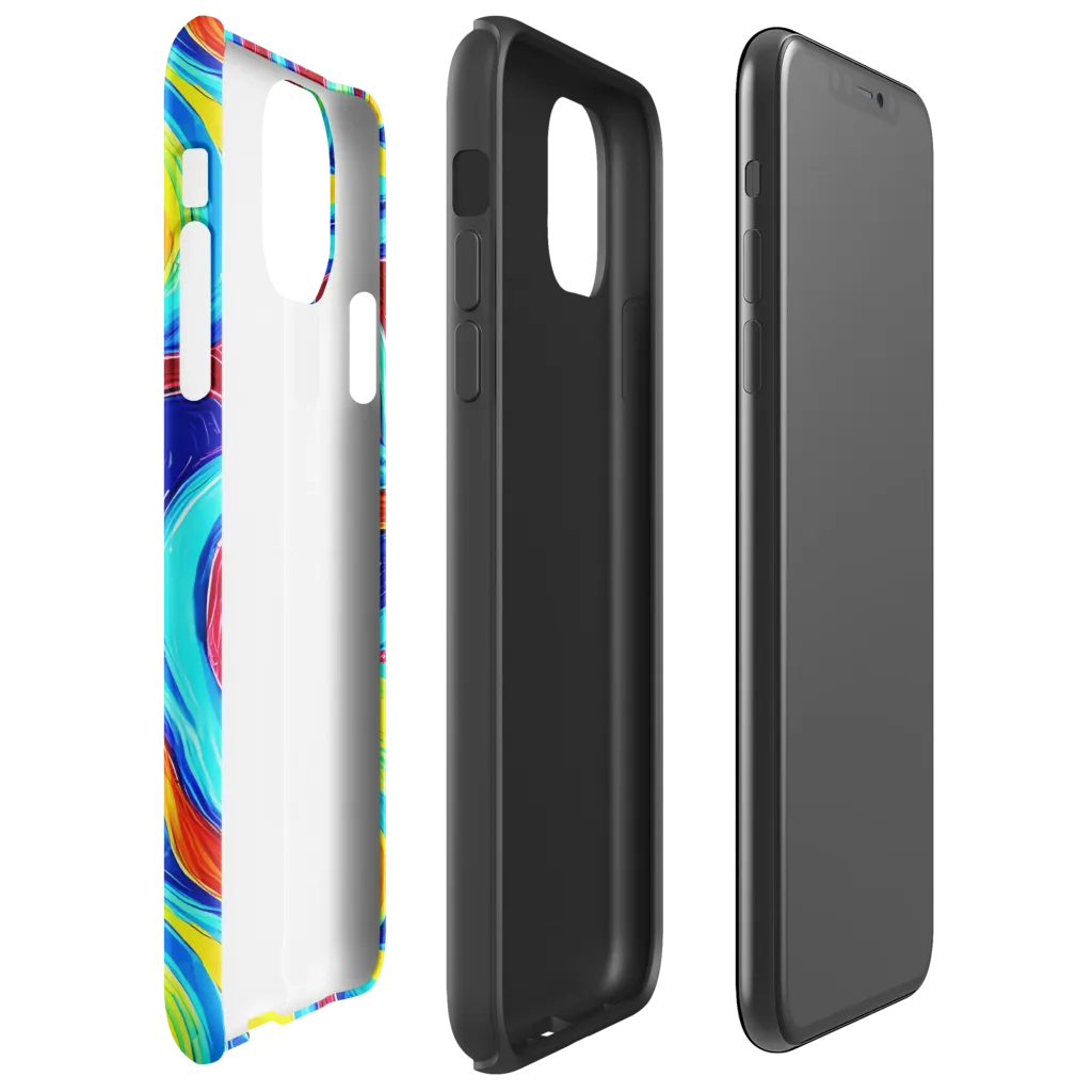 Azure Cyclone on Tough Case for iPhone® — Right