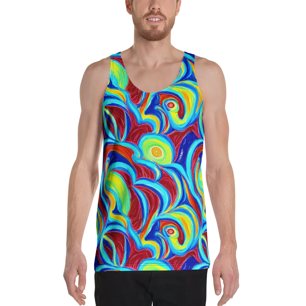 Azure Cyclone on Men's Tank Top — Front