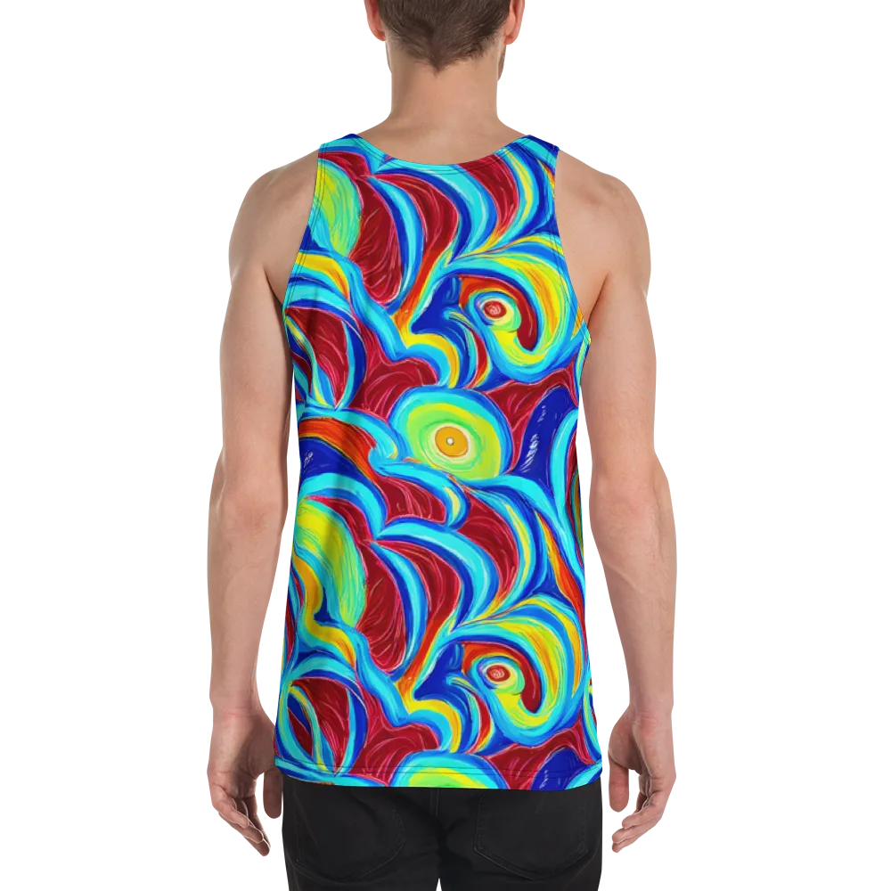 Azure Cyclone on Men's Tank Top — Back