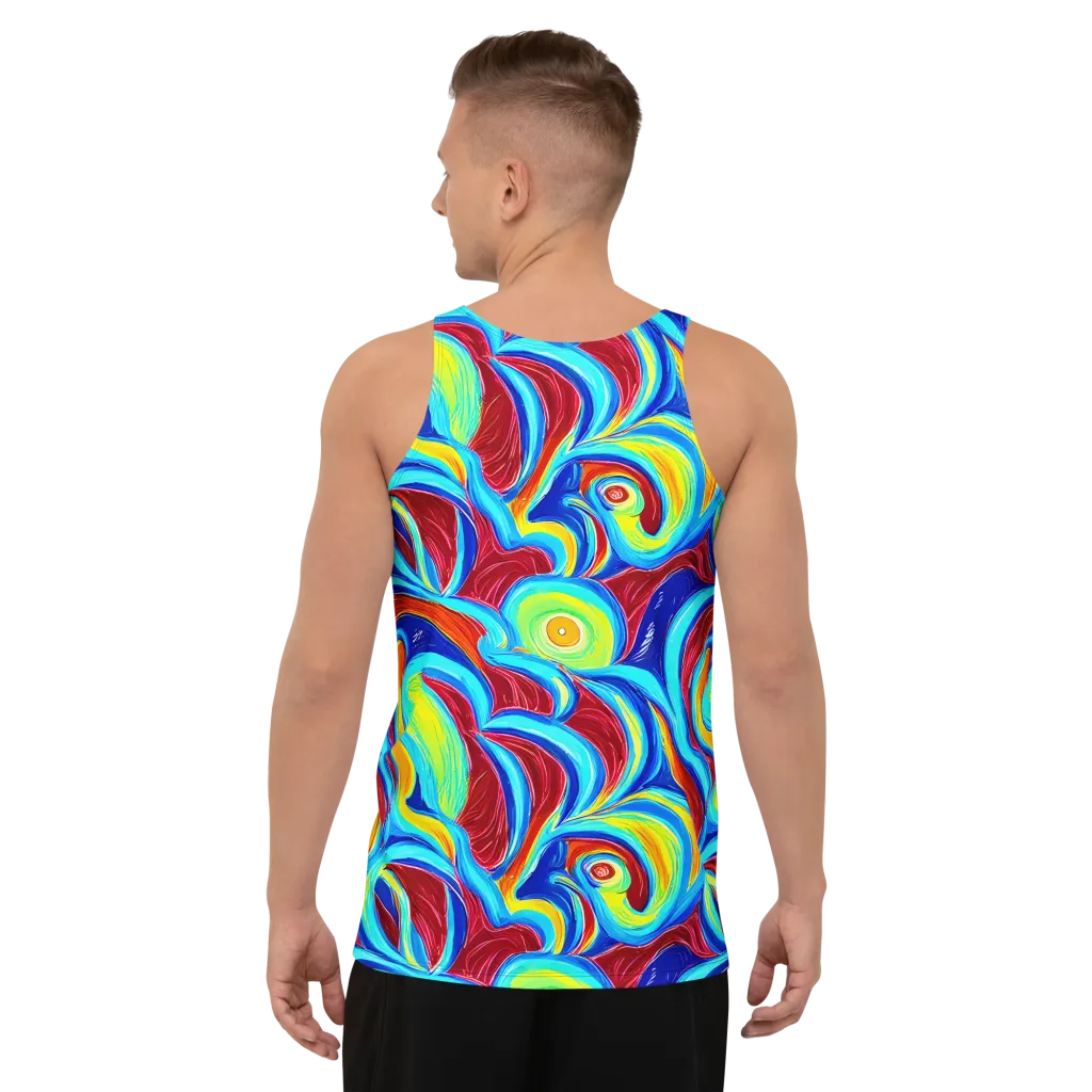 Azure Cyclone on Men's Tank Top — Back