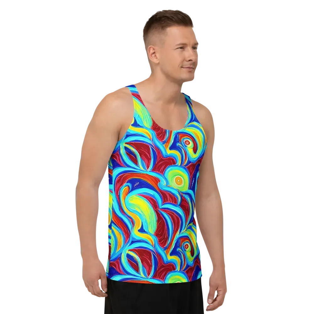 Azure Cyclone on Men's Tank Top — Right Front
