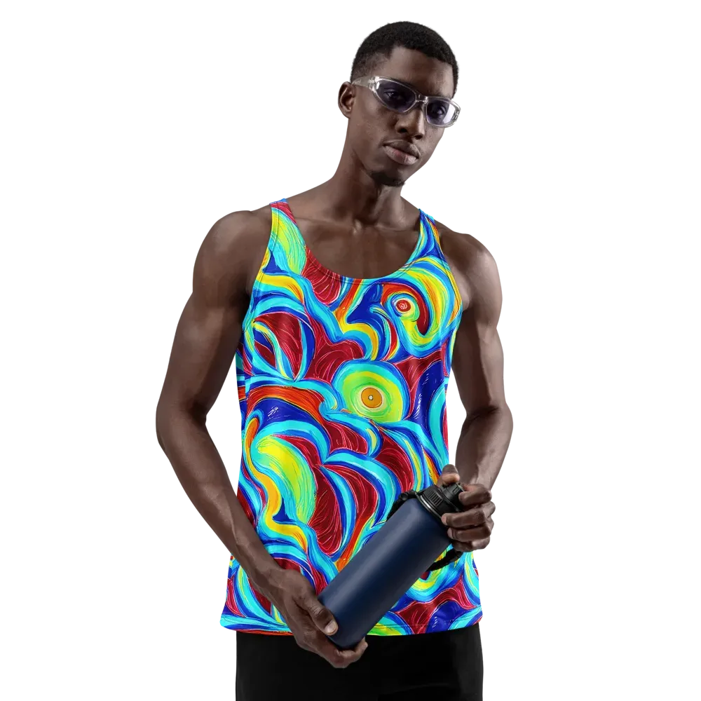 Azure Cyclone on Men's Tank Top — Front