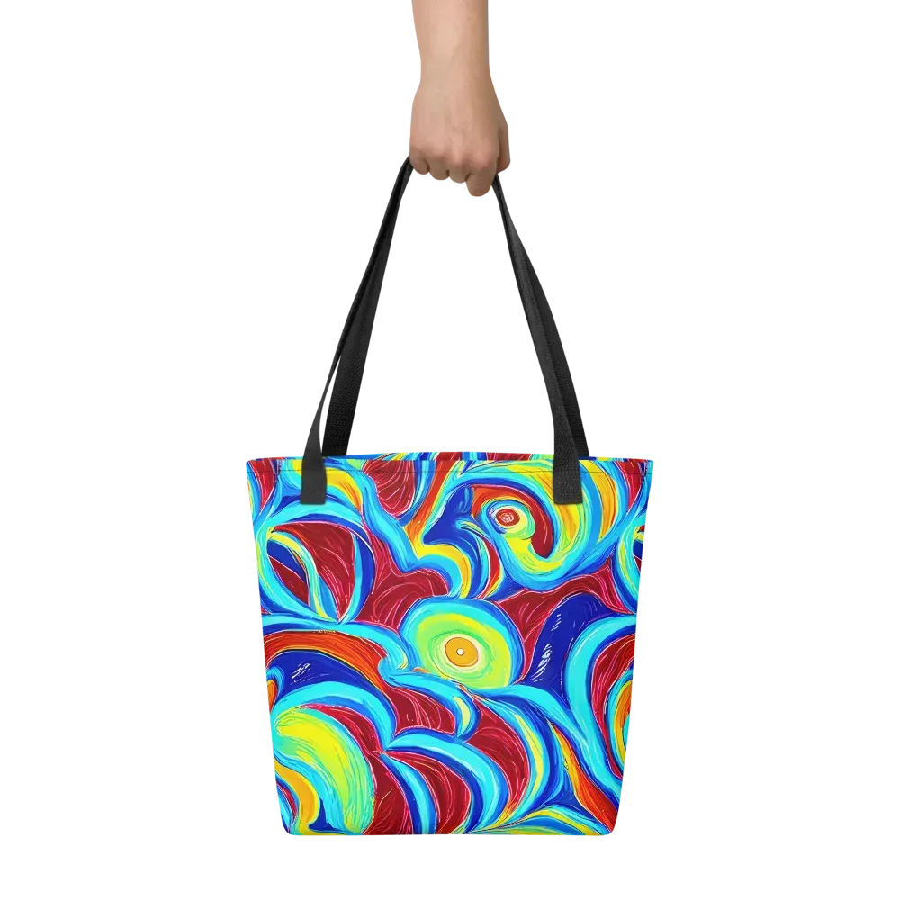 Azure Cyclone on Tote Bag — Front