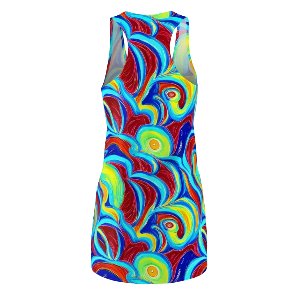 Azure Cyclone on Racerback Dress — Back