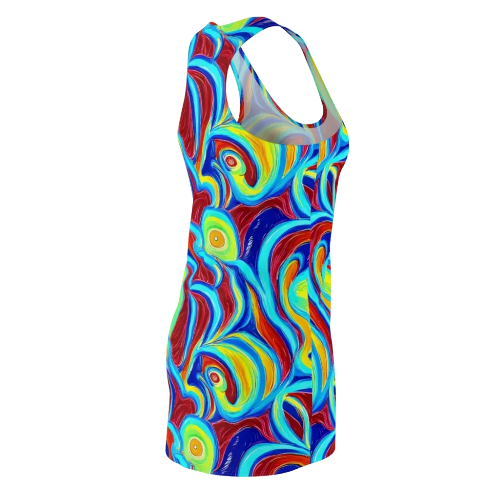 Azure Cyclone on Racerback Dress — Back Side