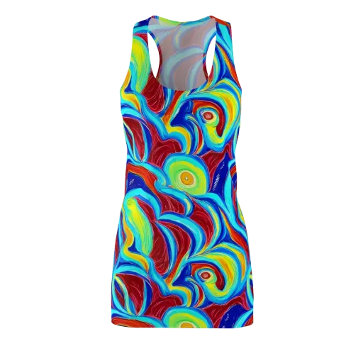 Azure Cyclone on a Racerback Dress