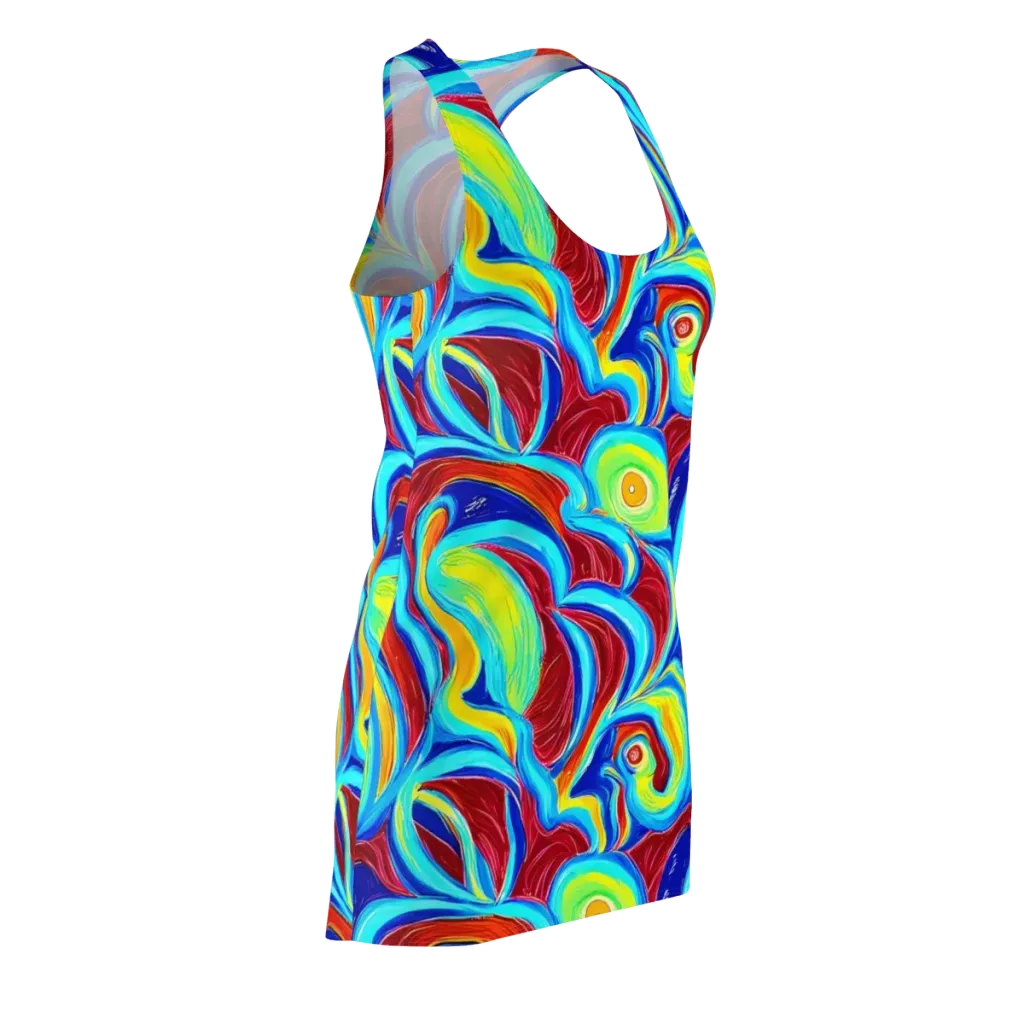 Azure Cyclone on Racerback Dress — Front Side