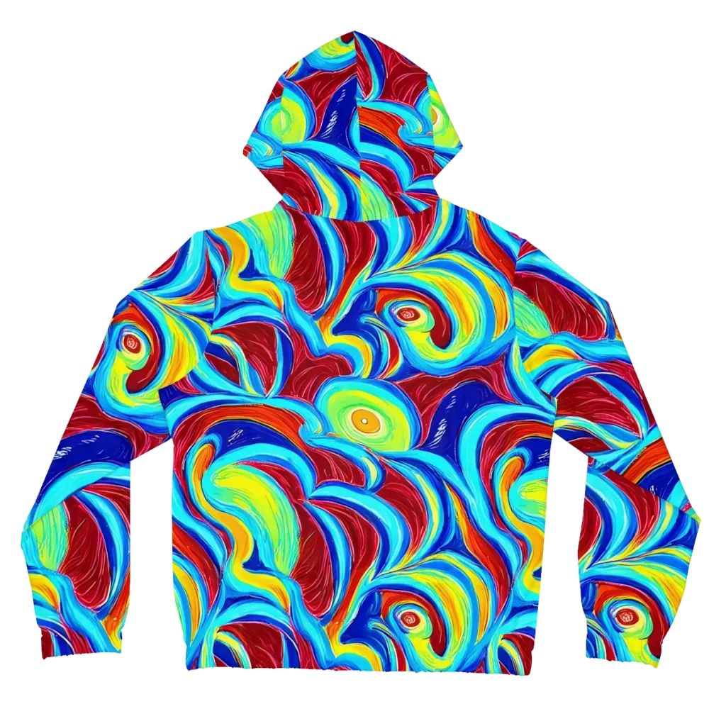 Azure Cyclone on Women's Full-Zip Hoodie — Back