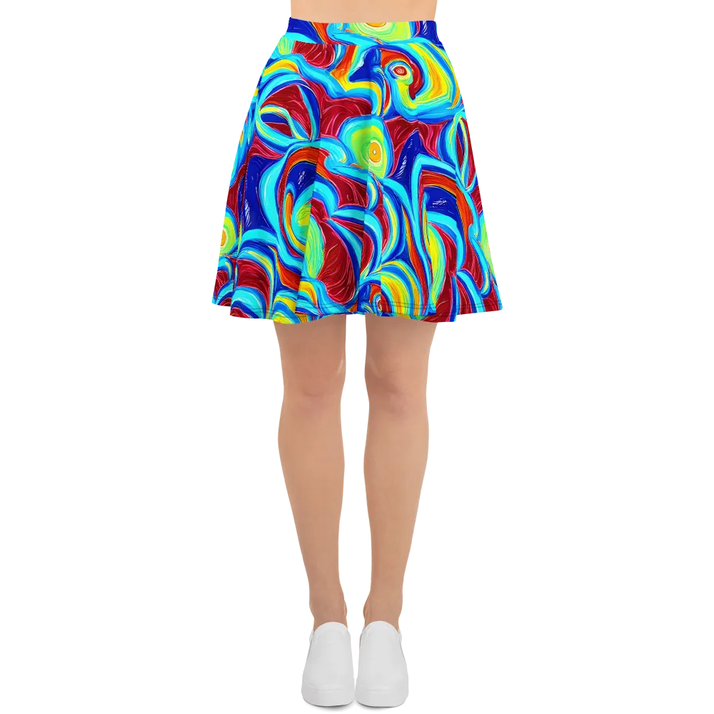 Azure Cyclone on Skater Skirt — Front