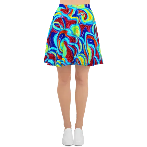Azure Cyclone on a Skater Skirt