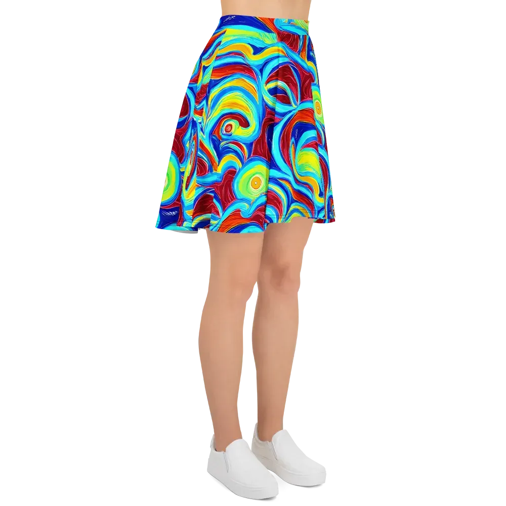 Azure Cyclone on Skater Skirt — Right