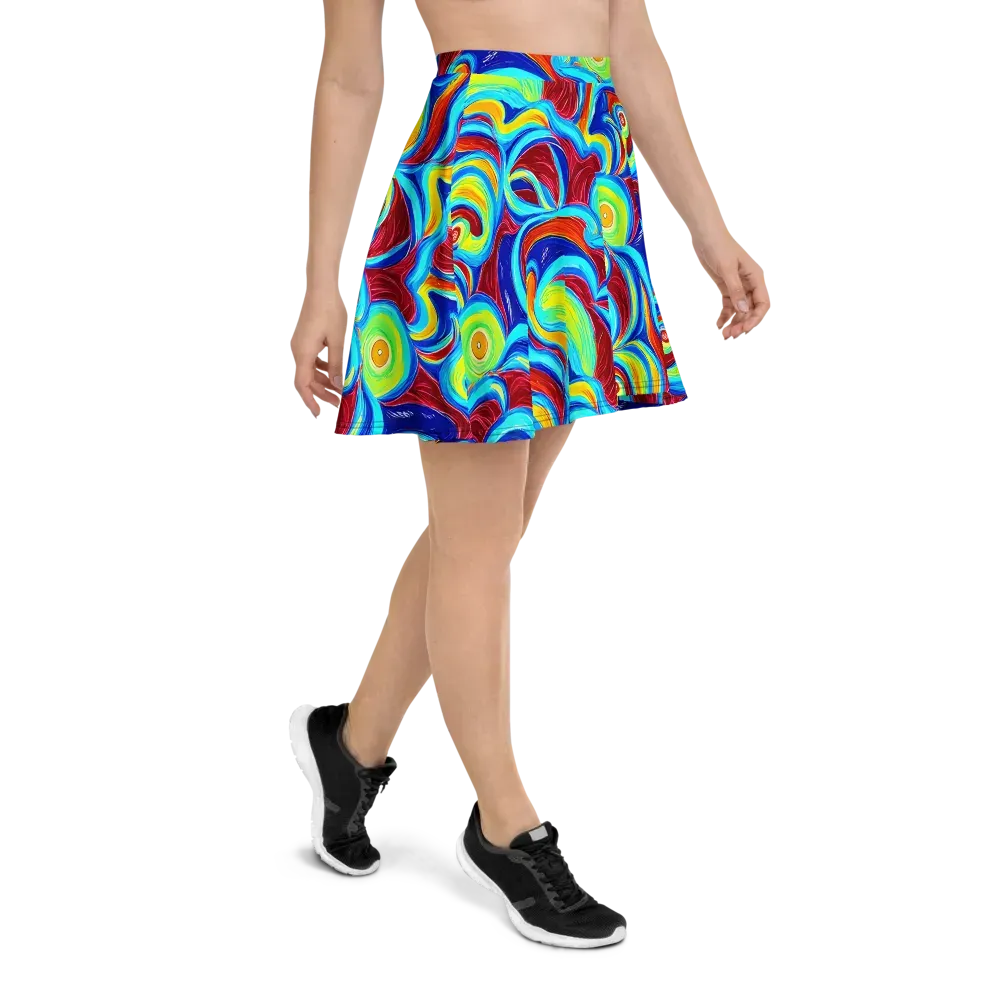 Azure Cyclone on Skater Skirt — Right