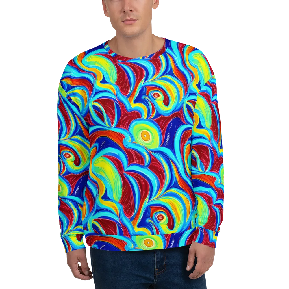 Azure Cyclone on Sweatshirt — Front