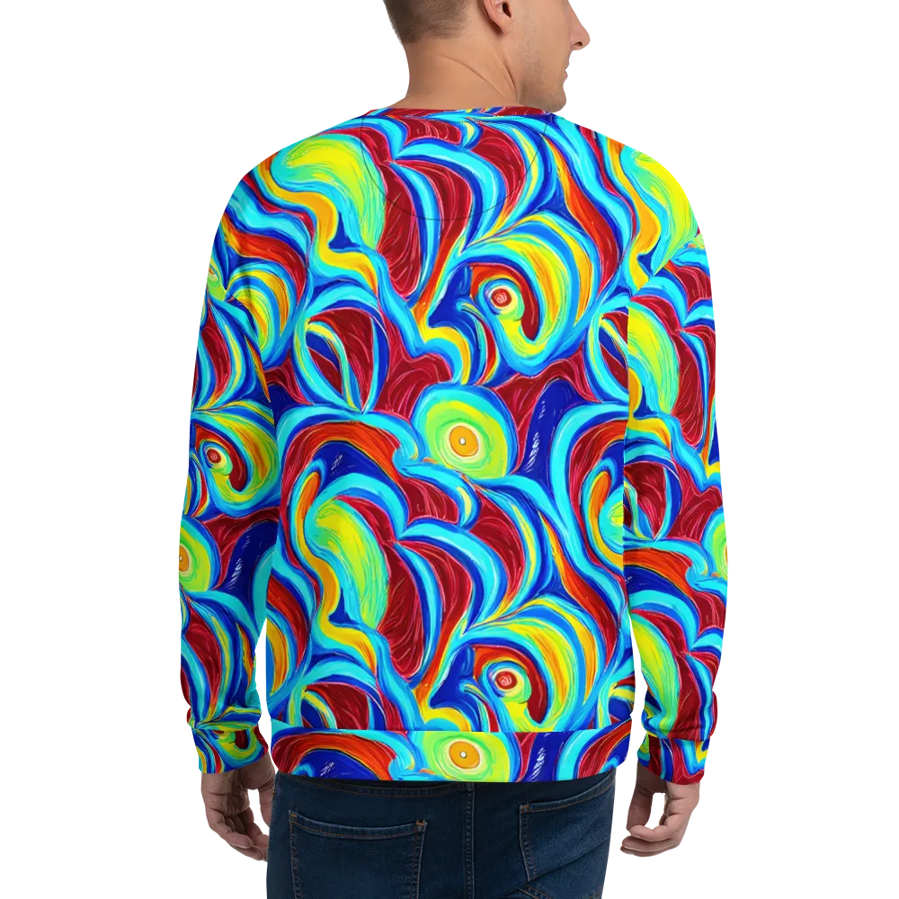 Azure Cyclone on Sweatshirt — Back