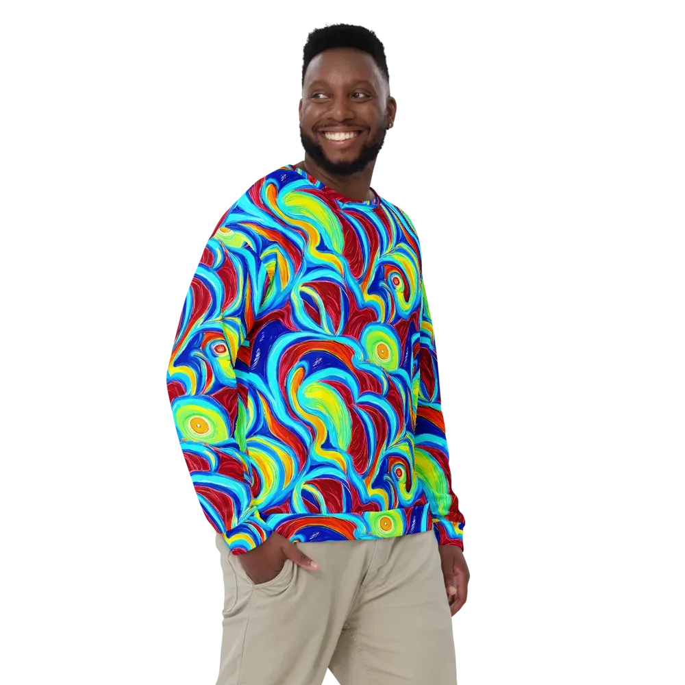 Azure Cyclone on Sweatshirt — Front