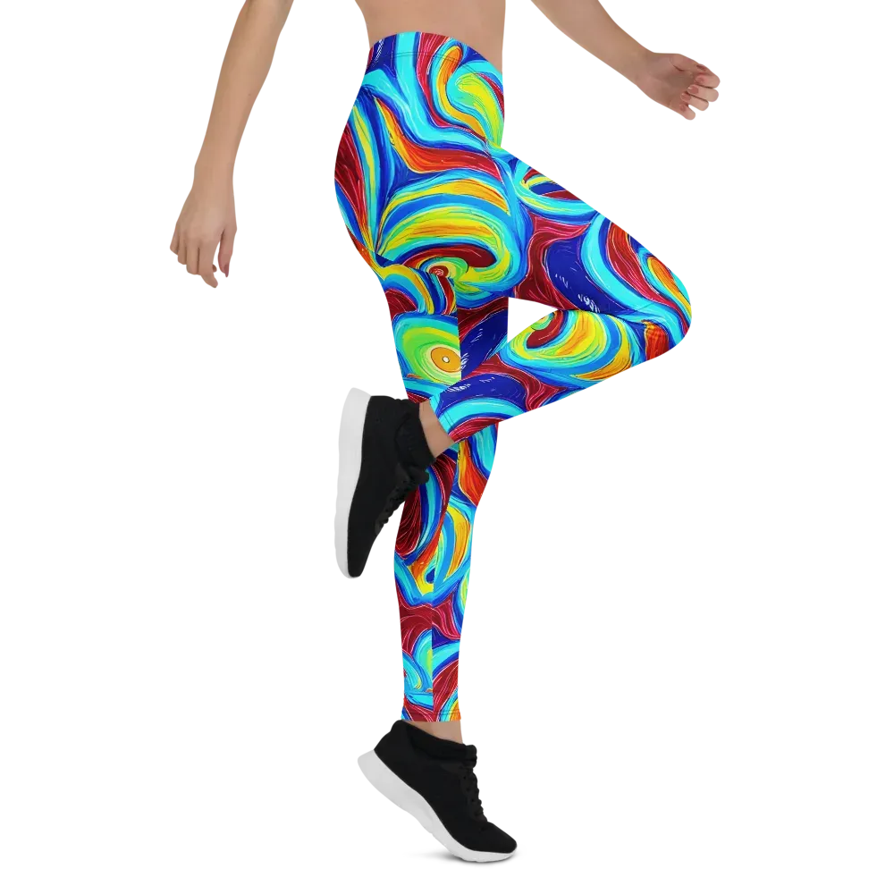 Azure Cyclone on Leggings — Right