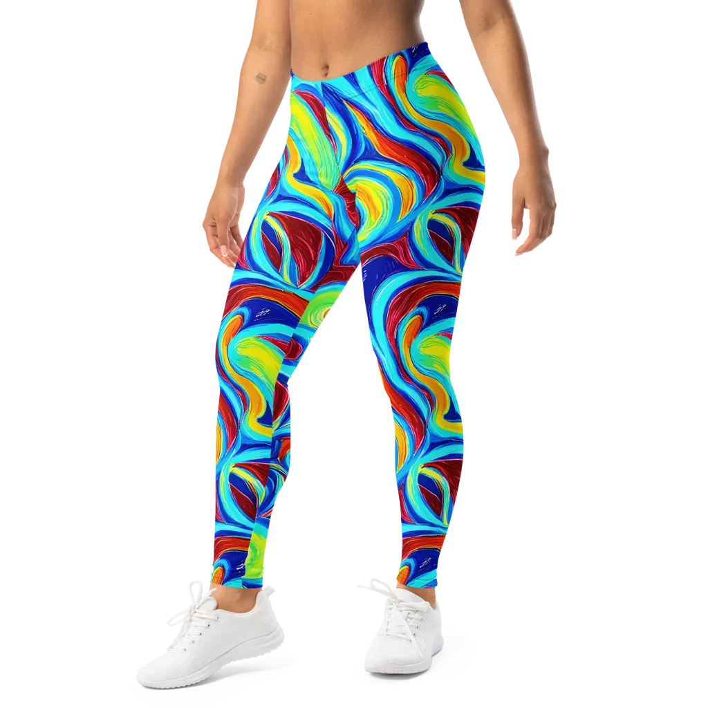 Azure Cyclone on Leggings — Left Front