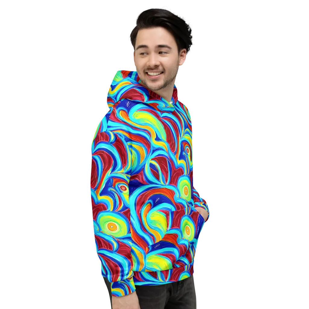 Azure Cyclone on Hoodie — Right