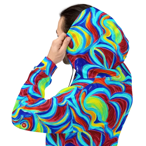 Azure Cyclone on a Hoodie