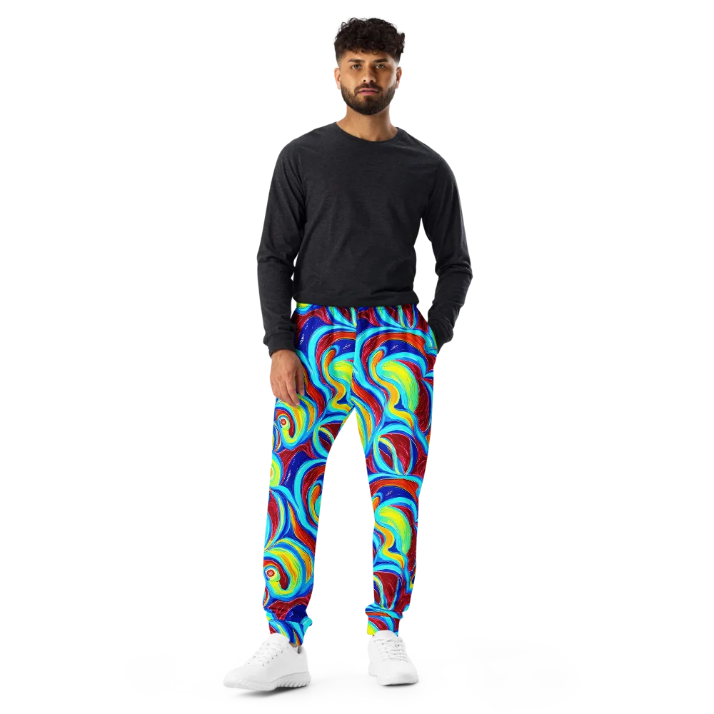 Azure Cyclone on Men's Joggers — Front