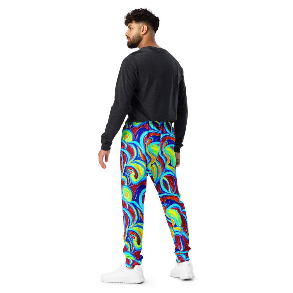 Azure Cyclone on Men's Joggers — Back