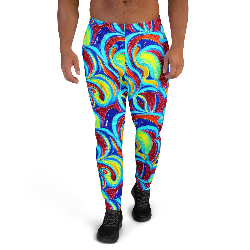 Azure Cyclone on Men's Joggers — Front
